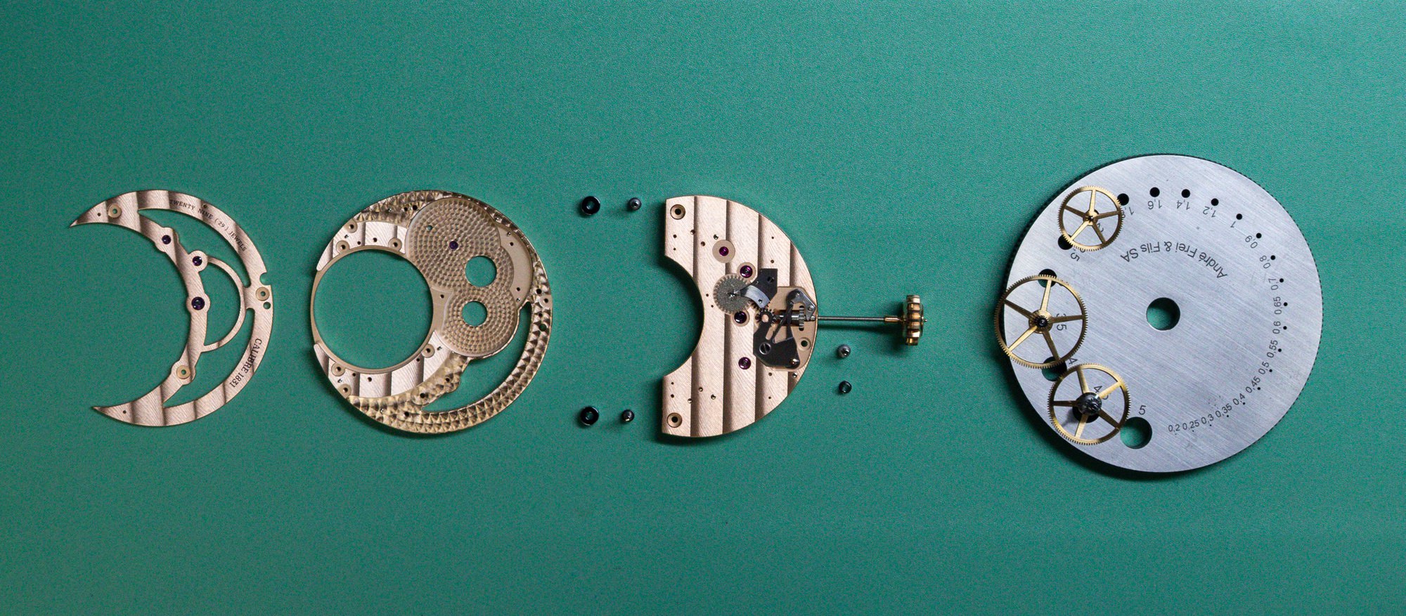 Henri Grandjean watchmaker at the workbench panoramic view